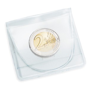 Pochettes numismatiques à 1 pièce, 50x50 mm