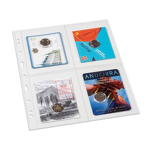 Achetez Pochettes GRANDE de Leuchtturm 4 compartmts, 2 ST Cartes Postales, noir