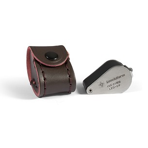 Loupe de précision avec grossissement x 10, LED et lampe UV
