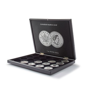 Volterra Uno - Coffret Numismatique pour 20 pièces en argent « Maple Leaf » en capsules