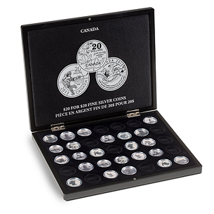 Coffret de présentation pour les pièces en argentde $20 pour $20