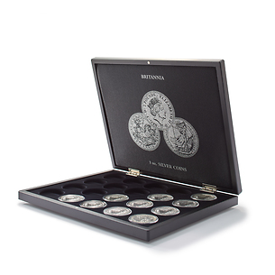 Coffret monnaies pour 20 pièces en argent Britannia (1 oz.) en capsules