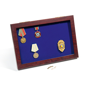 Vitrine MILITARIA avec couvercle en verre et fonction présentation verticale