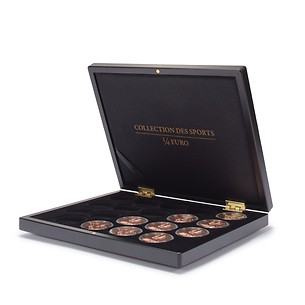 Coffret numismatique Volterra, pour 19 x ¼ euros commémoratives Collection des Sports