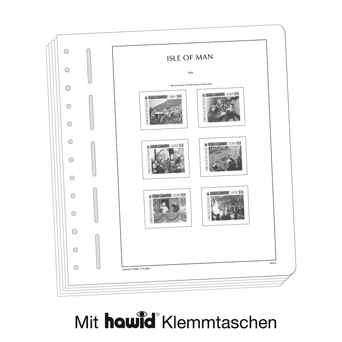 Leuchtturm feuilles complémentaires SF Ile de Man 2025