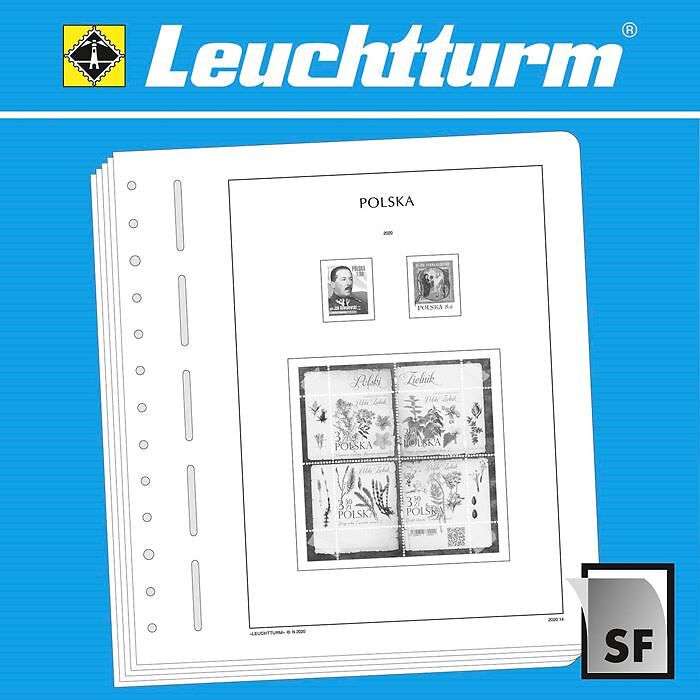 Leuchtturm SF-feuilles préimprimées Pologne 1980-1984