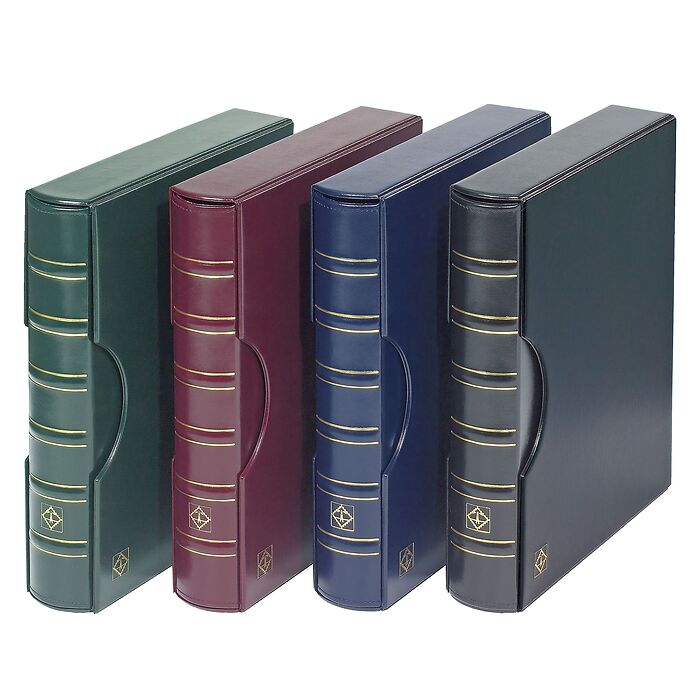 Classeur GRANDE Classic, 3 anneaux, rouge, avec étui
