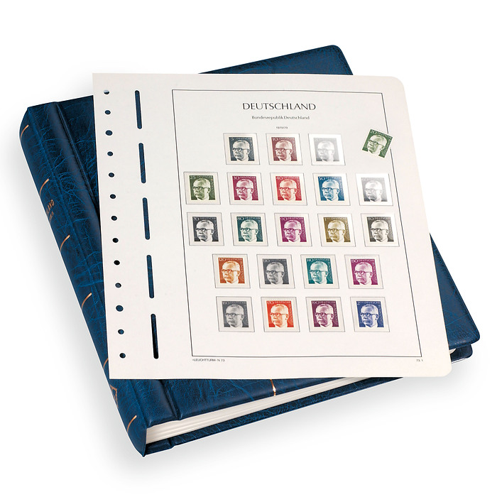 LEUCHTTURM Reliure à barre rotative PERFECT DP, avec étui de protection, tabac