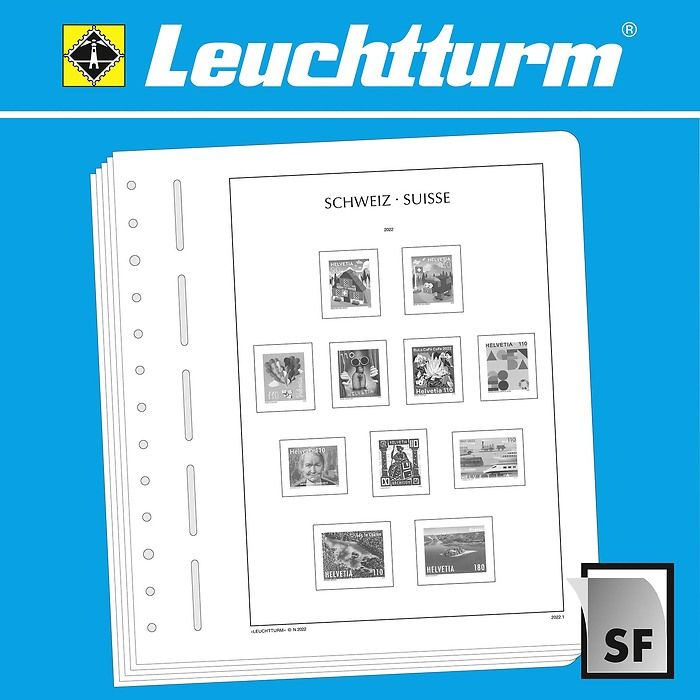 Leuchtturm SF-feuilles préimprimées Suisse 1843-1907