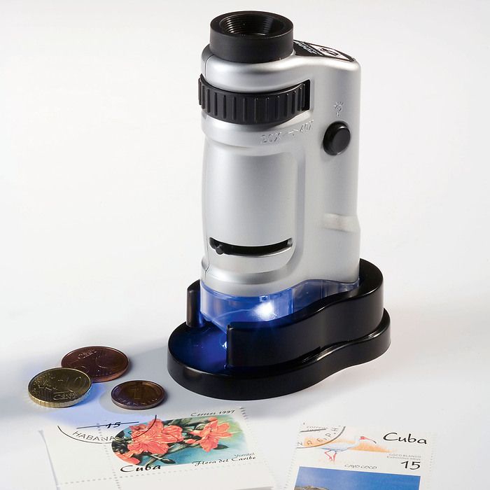 Microscope avec Zoom et LED, 20 fois et 40 Fois