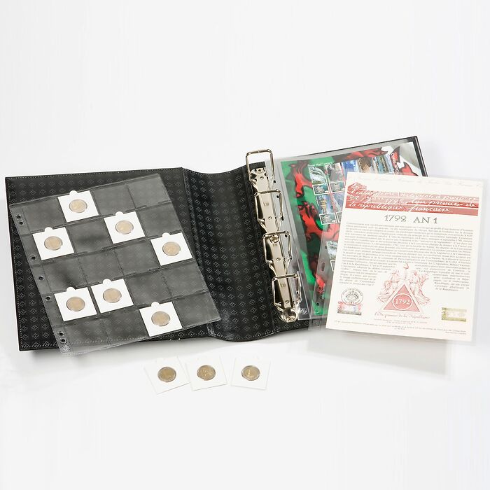 Reliure à anneaux Grande, design classique Gigant, avec étui de protection, noir