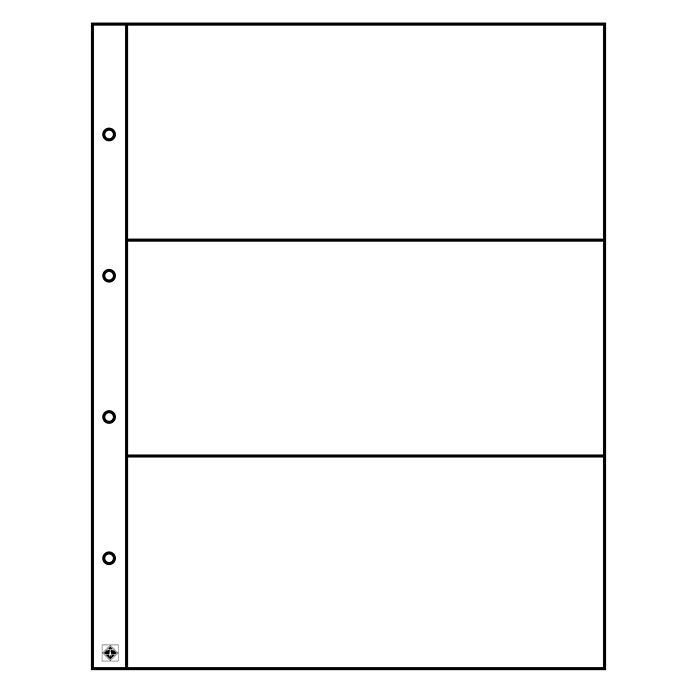 Pochettes plastiques FOLIO, 3 compartiments, transparent