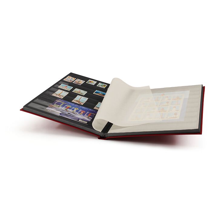 Classeur BASIC, DIN A4, 32 pags noires, couverture non ouatinée, rouge