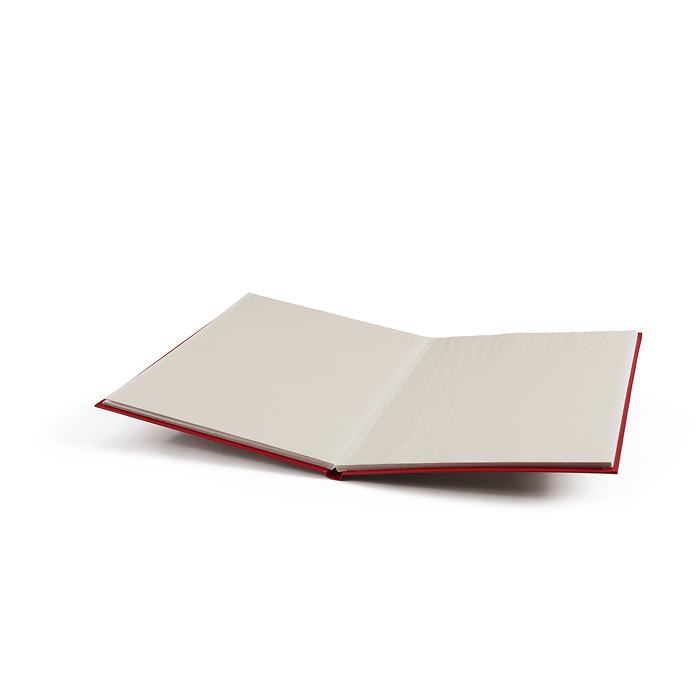 Classeur BASIC, DIN A4, 16 pages blanches, couverture non ouatinée, rouge