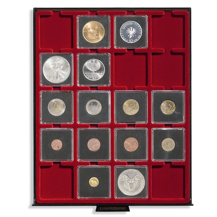 capsules QUADRUM pour pièces de monnaie de diamètre intérieur 23 mm