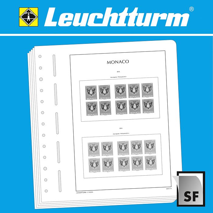 LEUCHTTURM SF-Feuilles préimprimées Monaco carnet de timbres, 1987-2020