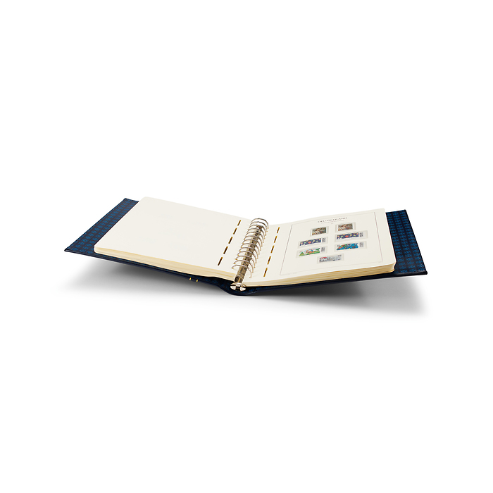 LEUCHTTURM Reliure à anneaux EXCELLENT DE, Design Classic avec étui de protection, bleu