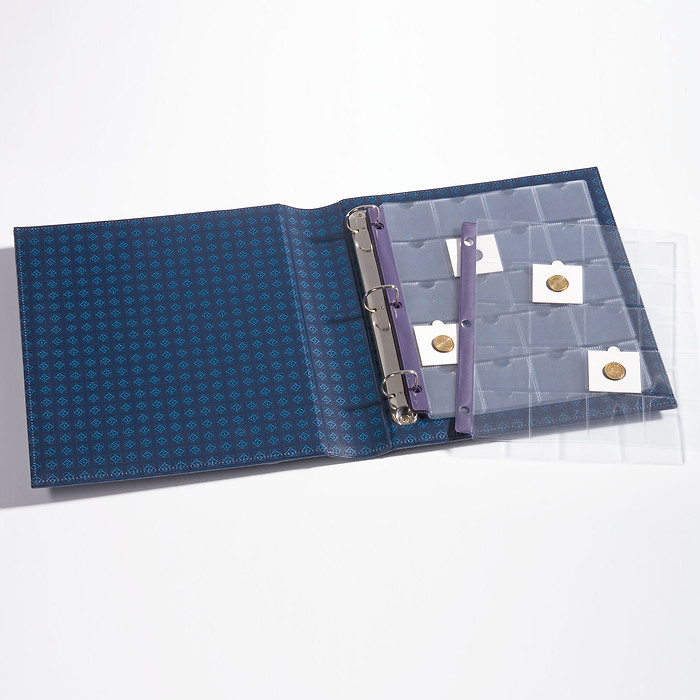 Classeur GRANDE Classic, 3 anneaux, bleu, avec étui