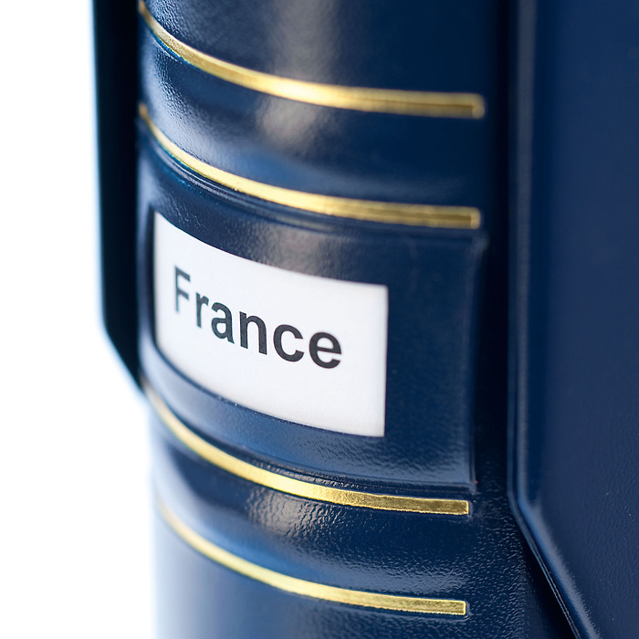 Reliure à anneaux GRANDE SIGNUM, Classique avec champ d'étiquetage avec étui d.prot, rouge