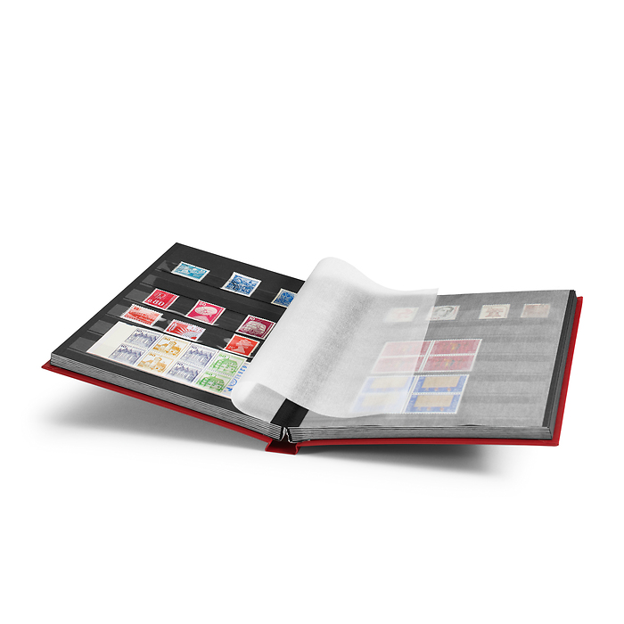 Classeur BASIC, DIN A5, 32 pages noires, couverture non ouatinée, rouge