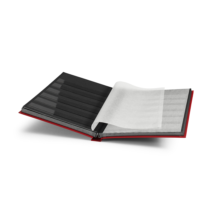 Classeur BASIC, DIN A5, 32 pages noires, couverture non ouatinée, rouge