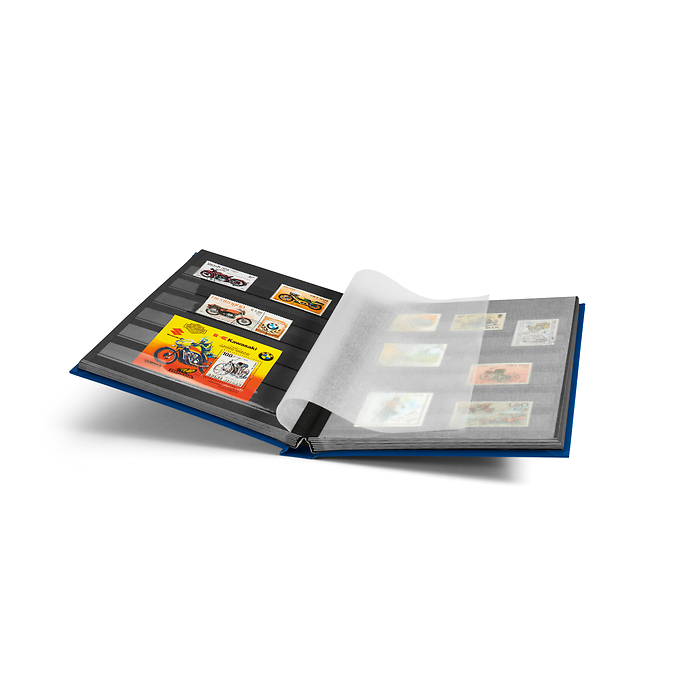 Classeur BASIC, DIN A5, 32 pages noires, couverture non ouatinée, bleu