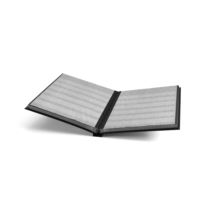 Classeur BASIC, DIN A5, 32 pages noires, couverture non ouatinée, noir