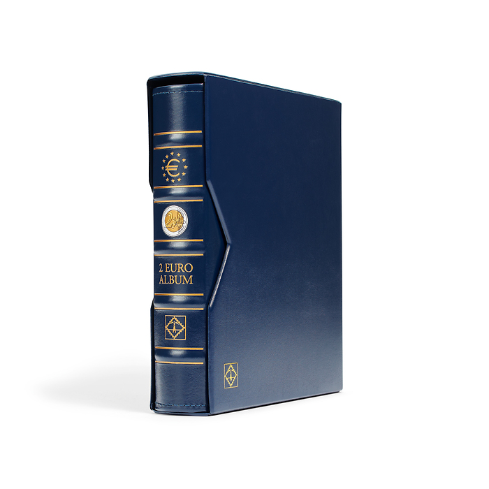 VISTA album numismatique pour pièces de 2 euros (4 feuilles neutres) avec étui
