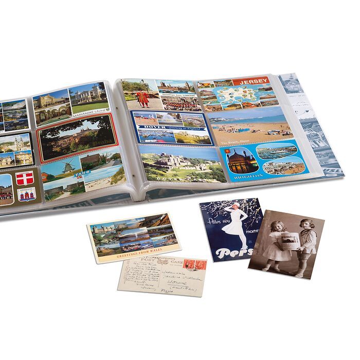 Album cartes postales pour 600 cartes, avec 50 feuilles reliées