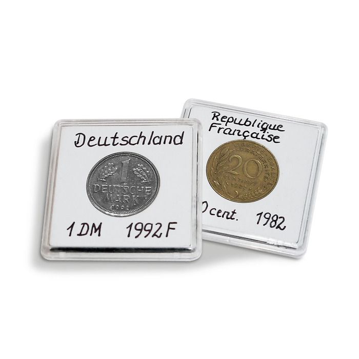 capsules QUADRUM NOTE pour pièces de monnaie de diamètre intr 16 mm, blanc