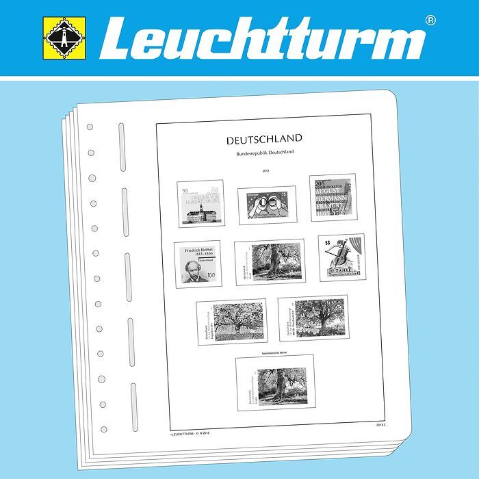 LEUCHTTURM feuilles complémentaires République Fédérale d'Allemagne 2013