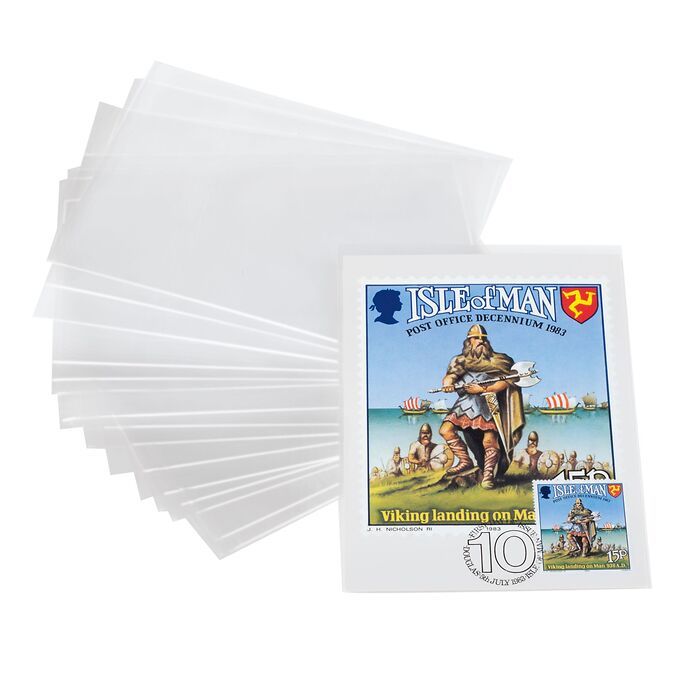 Pochettes de protection pour cartes postales jusqu’à 150 x 107 mm. PP, paquet de 200