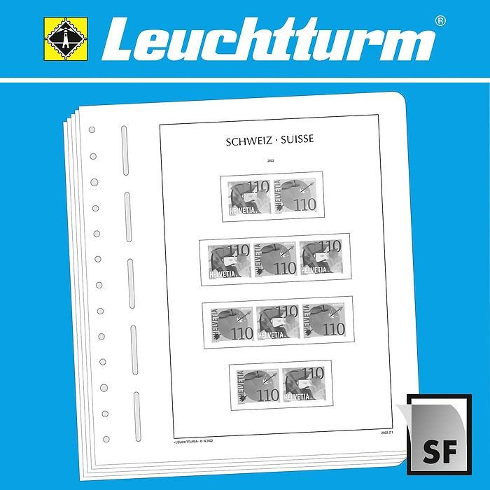 LEUCHTTURM feuilles complémentaires SF Suisse combinaisons de timbres 2016