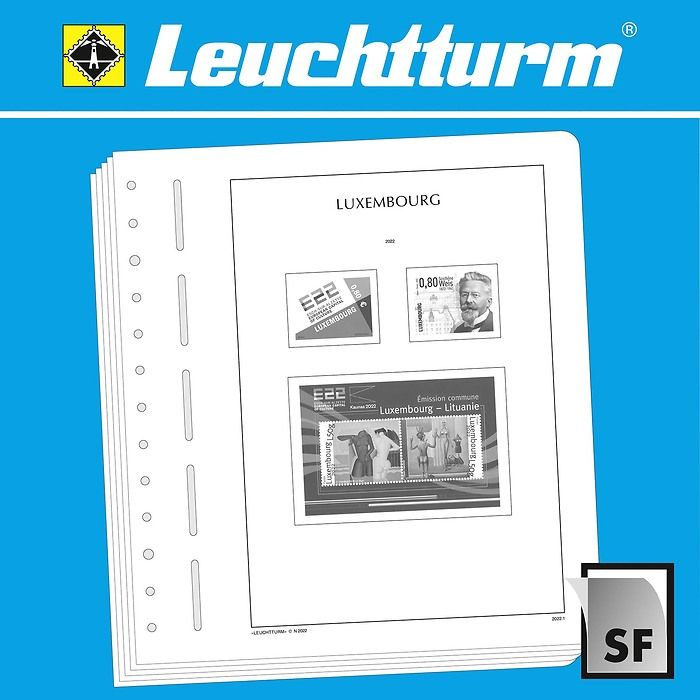 LEUCHTTURM feuilles complémentaires SF Luxembourg 2016