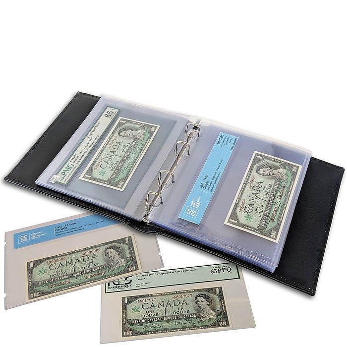 Recharges pour albums de billets de banque gradés, paquet de 10.