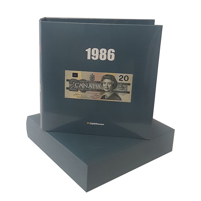 Album NUMIS pour billets de banque canadiens, 1986, vide