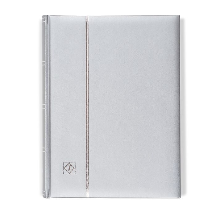 Classeur à bandes COMFORT, Din A4, 64 pages couleur chamois, couverture ouatinée, argenté