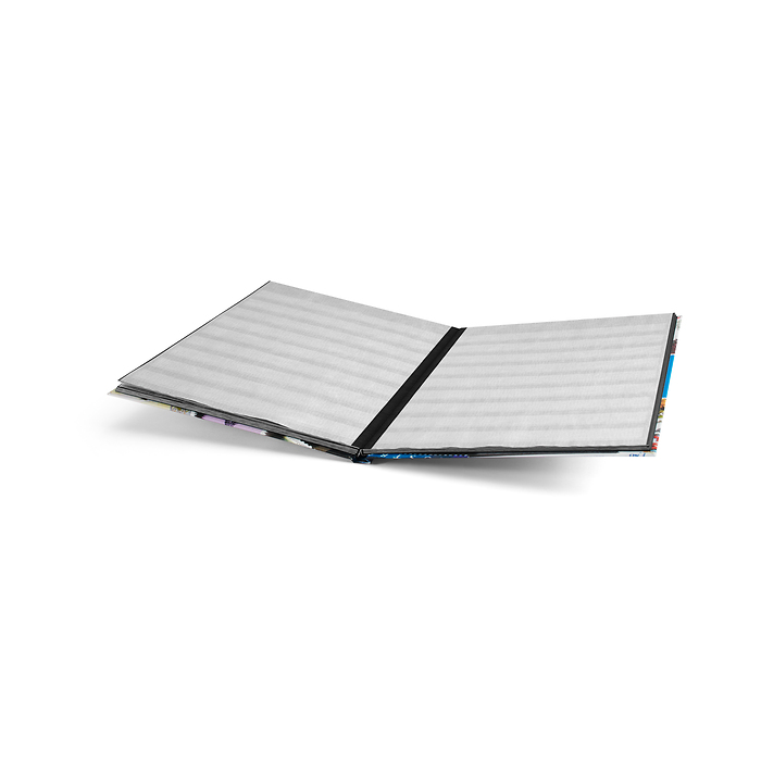 Classeur STAMPS A4, 16 pages noires, couverture non ouatinée et colorée (banderole bleue)