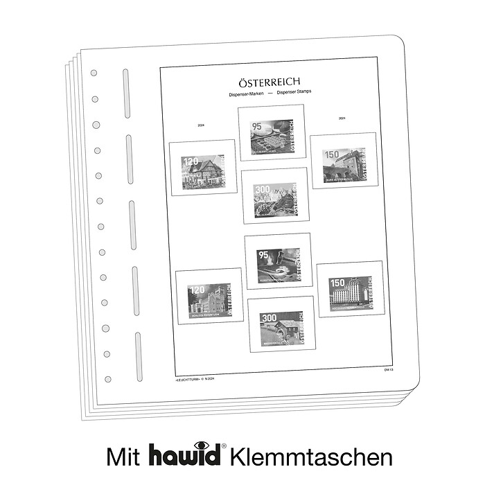 Leuchtturm SF-feuilles préimprimées Autriche Dispenser-timbres 2018-2023