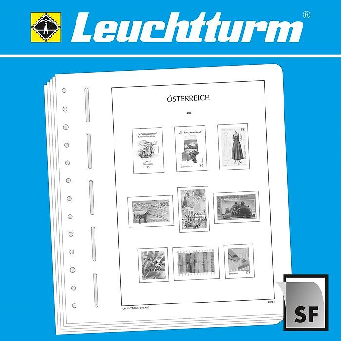 LEUCHTTURM SF-Feuilles préimprimées Autriche Dispenser-timbres 2018-2020