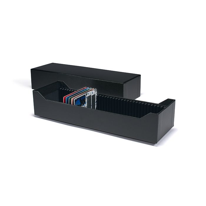 Boîte rangement LOGIK p. 40 lingot d’or façonné en blister ou CoinCards, horizontal, noir