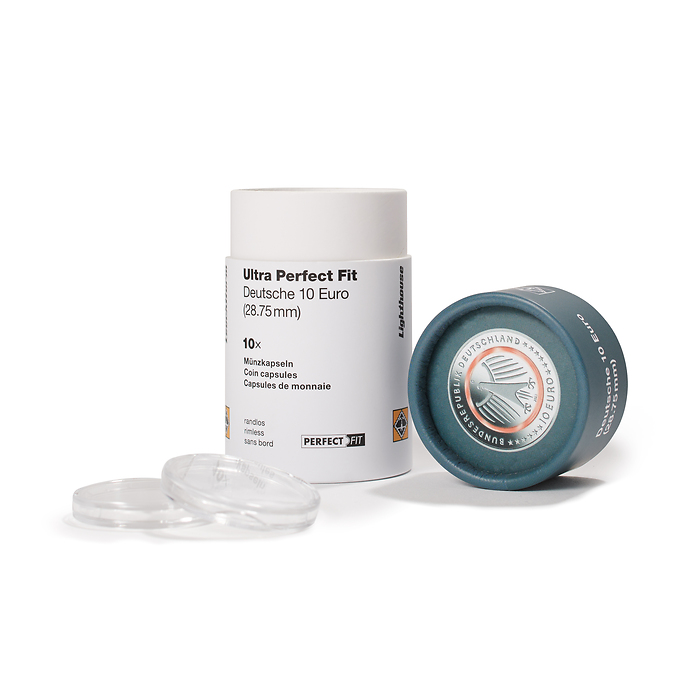 Capsules ULTRA Perfect Fit pour allemandes 10 Euro (28,75 mm), paquete de 10