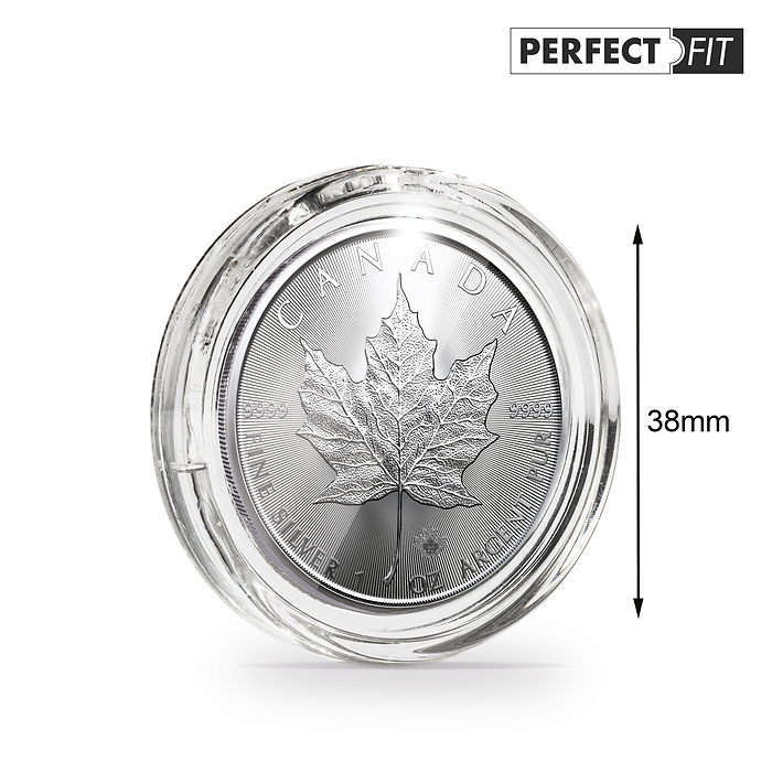 Ultra capsules Perfect Fit pour 1 oz. Maple Leaf Silber (38,00 mm), paquete de 10