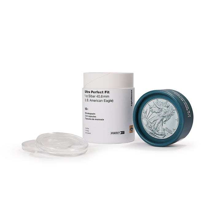 Capsules ULTRA Perfect Fit pour 1 oz. Silber 40,6 mm(p.e.American Eagle), paquete de 10