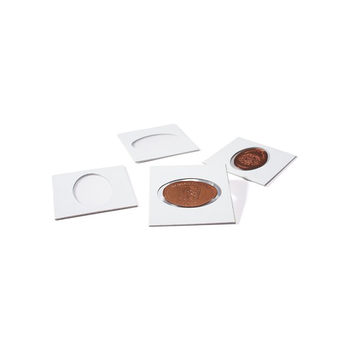 Etuis carton MATRIX, blanc,Pressed Pennies, autocol lants, paquet de 25