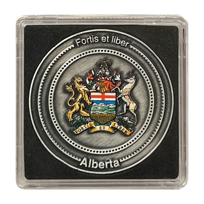 Pièce de collection édition limitée pour l’Alberta dans une boîte à monnaie NOBILE