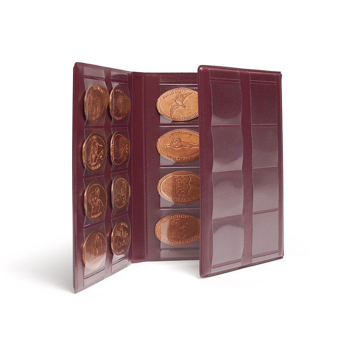 Passport album de voyage pour 32 Pressed Pennies, 20 pièces,inclus le présentoir de vente