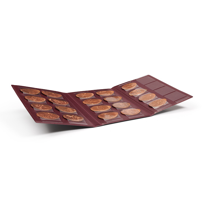 Passport album de voyage pour 32 Pressed Pennies, 20 pièces,inclus le présentoir de vente