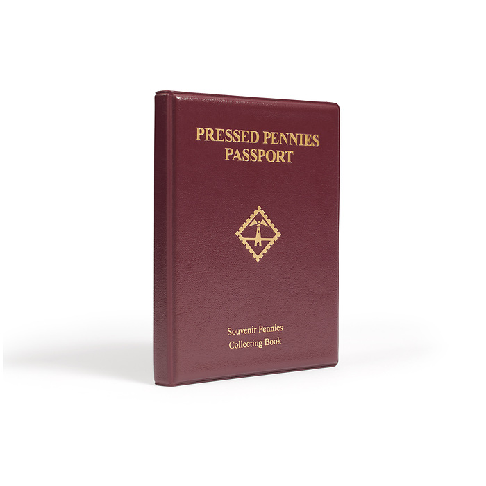 Passport album de voyage pour 32 Pressed Pennies, 20 pièces,inclus le présentoir de vente