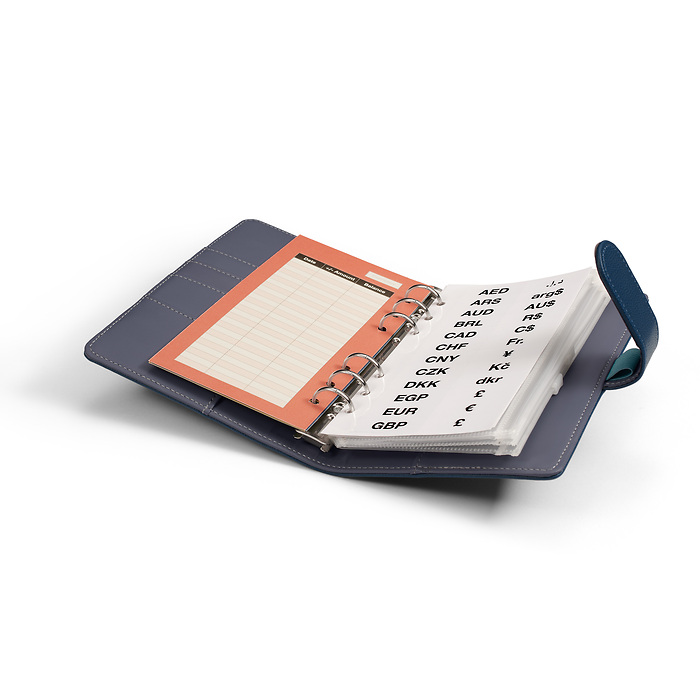 Oslo Midnight - Travel Money reliure à anneaux avec 5 pochettes